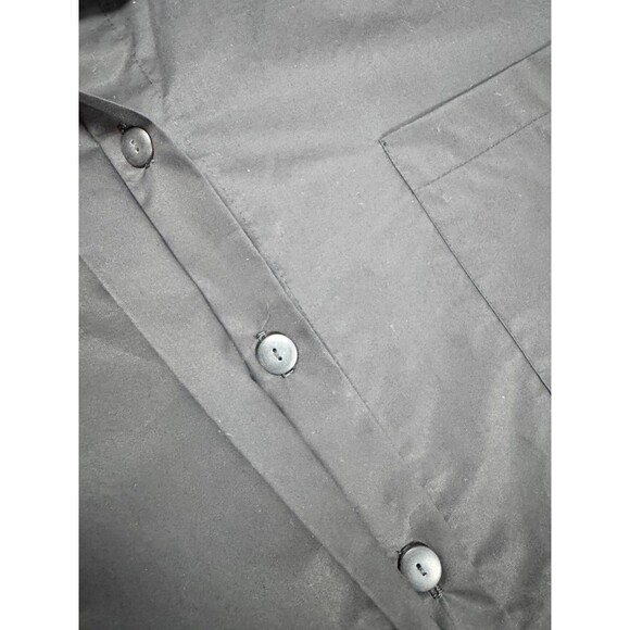 Planet by Lauren G Poplin Shirt One Size Black Boxy Oversized Modern Minimalist - Picture 7 of 15